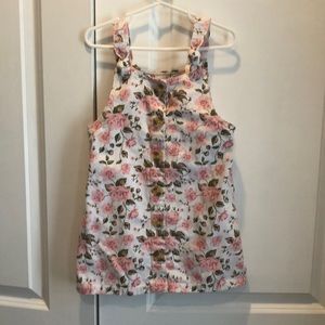 5t floral dress denim overall skirt